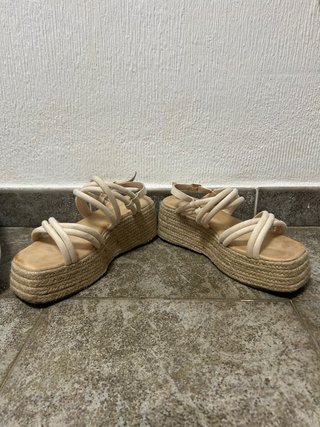 Sandalias esparto beige talla 39