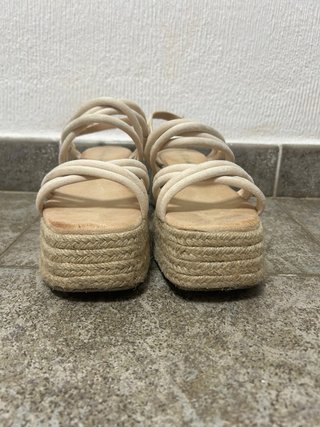 Sandalias esparto beige talla 39