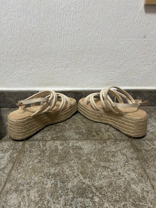 Sandalias esparto beige talla 39