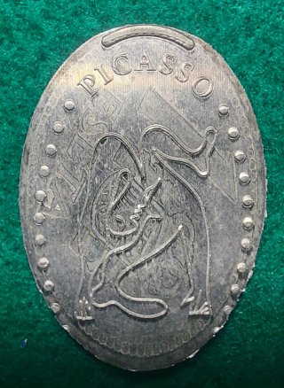 MOONEDAS ELONGADAS MALAGA PICASSO EN ALUMINIO