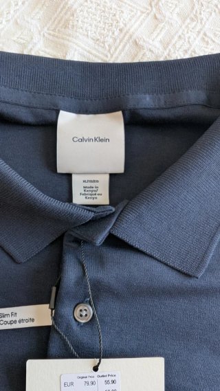 Polo Calvin Klein Azul Talla XL