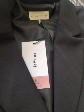 Americana - Blazer corto, negro, mujer.