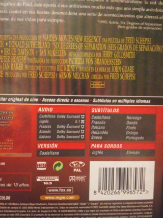 DVD Seis grados de separación