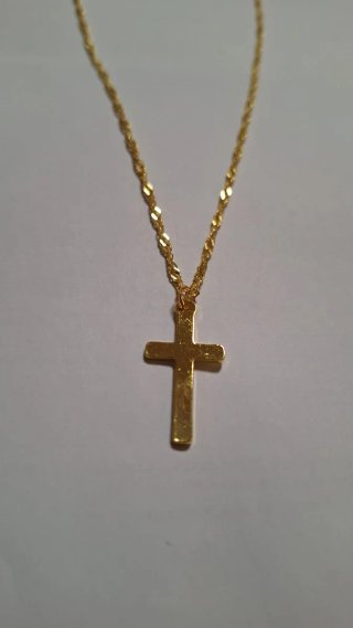 Cadena Oro 18k con Colgante Cruz