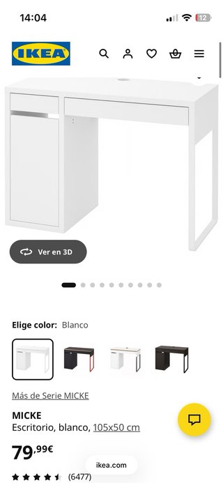 Escritorio IKEA MICKE Blanco