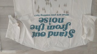 Camiseta beig hombre