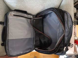 Mochila Negra Viaje/Diario Extensible