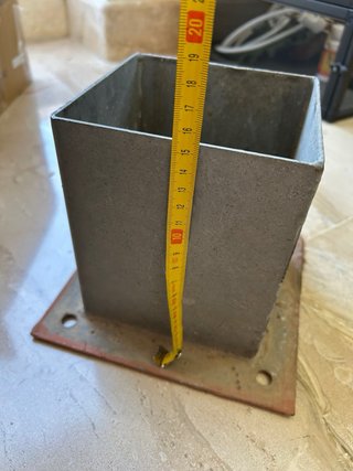 Base para viga metálica