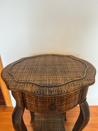 Mesilla Hanbel auxiliar de mimbre y madera
