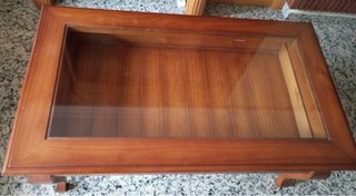 Mesa de centro madera y cristal