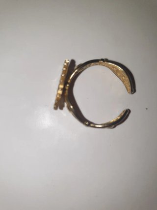 Anillo Ajustable Diseño Ojo Dorado