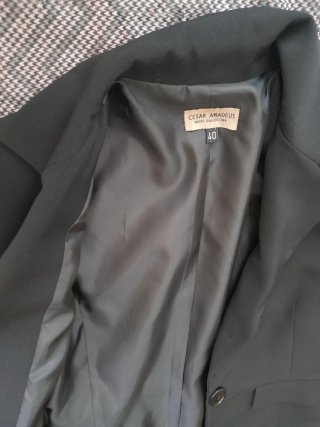 Traje de chaqueta negro mujer