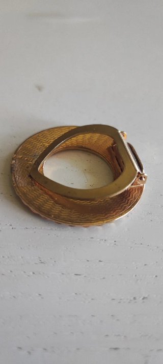 Spilla vintage cerchio dorato