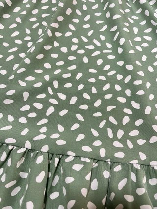 Vestido verde estampado.Shein.