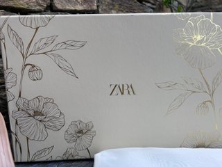 Tacones Zara Transparentes Flor Metálica Beige