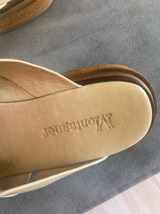 Sandalias de cuero vaca blancas