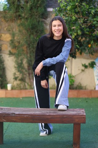 Conjunto Deportivo Crop Top y Pantalón.Talla S-M-L