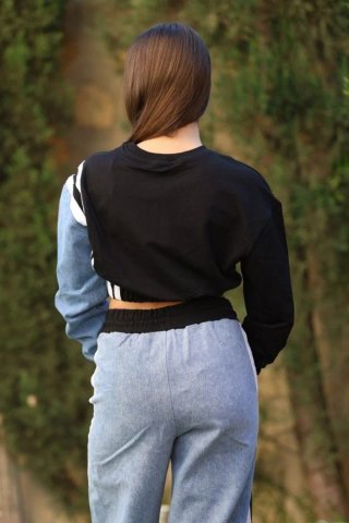 Conjunto Deportivo Crop Top y Pantalón.Talla S-M-L
