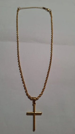 Cordón de oro 18k con cruz