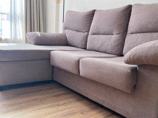 Sofá Chaise Longue Modular Beige/Gris