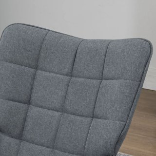 Sillón Mecedora Gris con Reposapiés