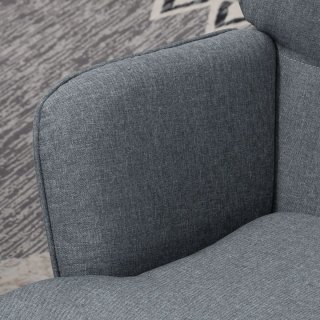 Sillón Mecedora Gris con Reposapiés