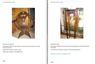 Lote de muebles rústicos y asiáticos. Originales
