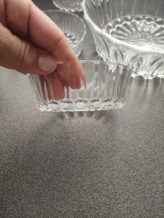 Juego Ensaladera 6 Cuencos de Cristal