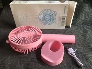 Ventilatore portatile rosa