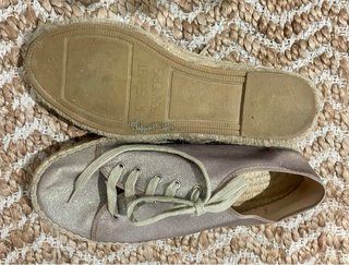 Alpargatas Beige Brillantes Talla 38