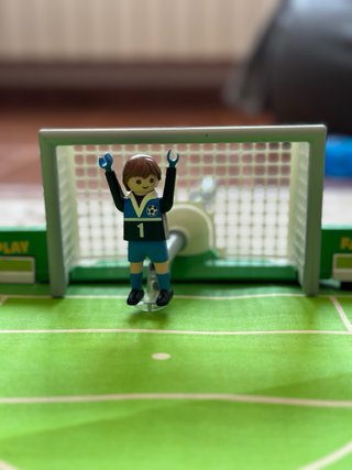 Futbolín Playmobil antiguo