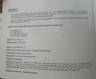 MATEMATICAS II 2º BACHILLERATO