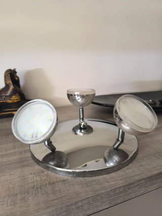 Lámpara Techo LED Plata y Transparente