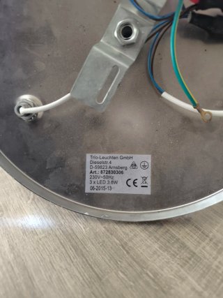 Lámpara Techo LED Plata y Transparente