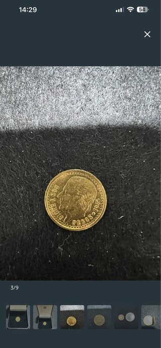 Moneda de oro de joyeria 18k