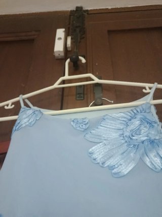 Conjunto Pantalón Palazzo y Blusa Floral Azul