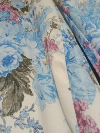 Conjunto Pantalón Palazzo y Blusa Floral Azul