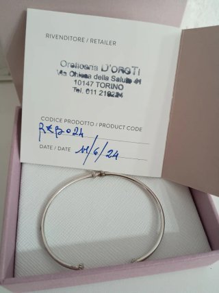 Braccialetto Rosato Argento con Garanzia