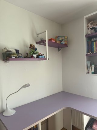 Cama nido juvenil con escritorio y estanterías