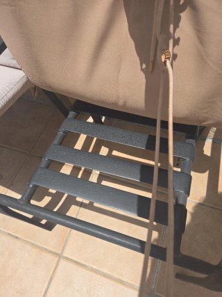 3 Sillas de Exterior beige y negro