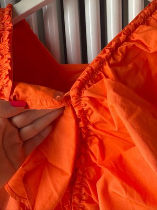 Vestido/blusa peplum color naranja para verano