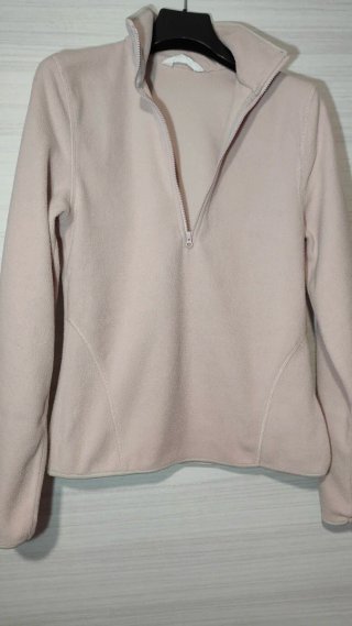 Felpa dolcevita rosa chiaro XXS in pile