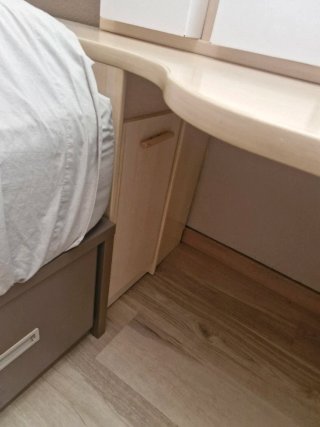 Cama 90cm madera con cajones y escritorio