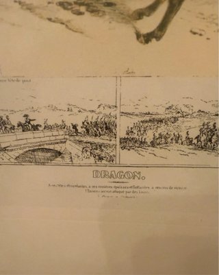 Cuadro militar antiguo enmarcado