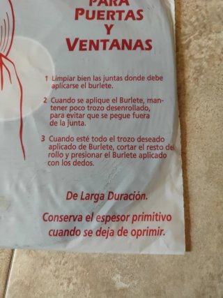 Burlete para puertas y ventanas 15m