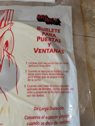 Burlete para puertas y ventanas 15m