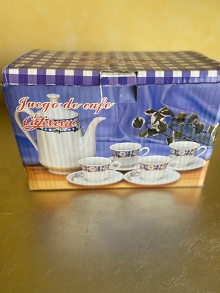 Juego de café porcelana floral