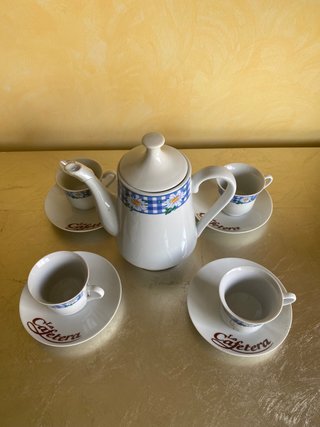 Juego de café porcelana floral