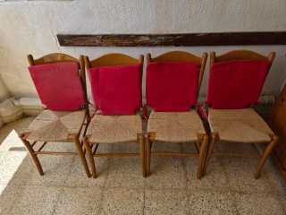 Set 4 Sillas Rústicas Madera