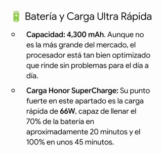 Teléfono Honor NTH-NX9
